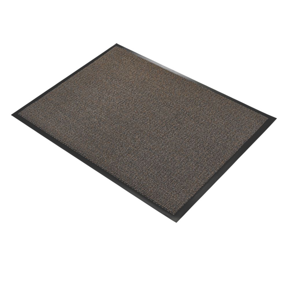 Image of COBA Europe Vynaplush Entrance Mat Black/Brown 1.2m x 0.9m x 7mm 