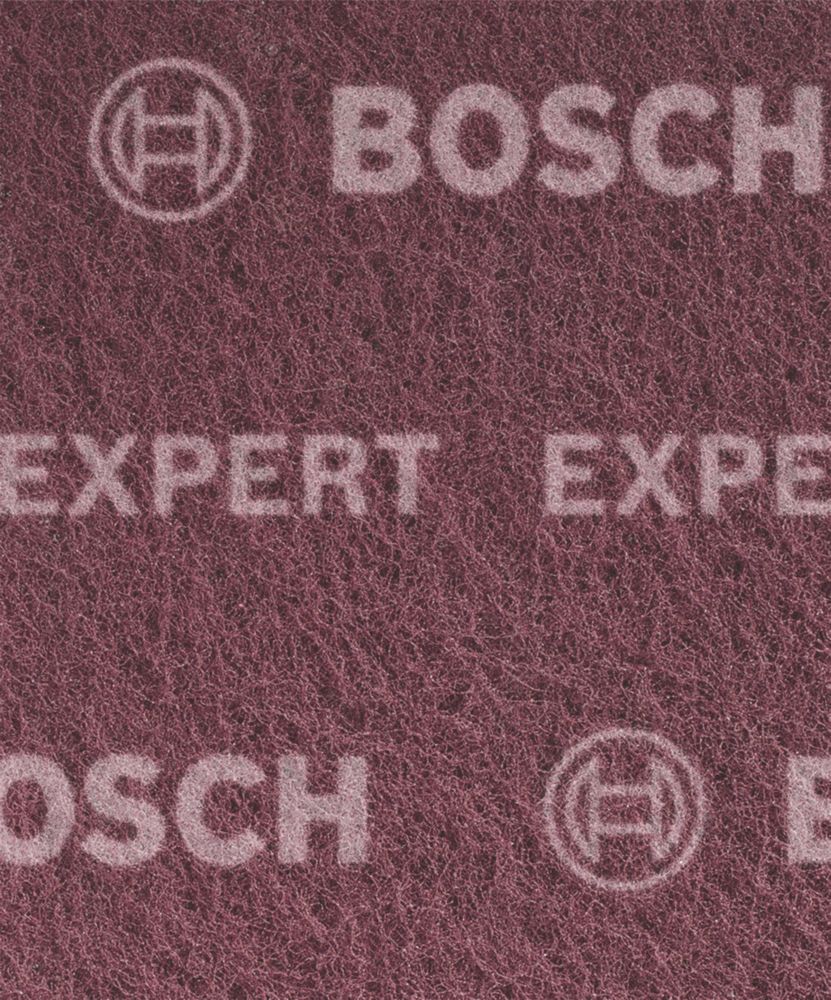 Image of Bosch Expert N880 180-Grit General Sheet Metal Fleece Pads 140mm x 115mm Red 2 Pack 