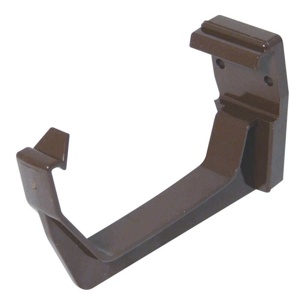 Image of FloPlast Square Fascia Brackets Brown 114mm 10 Pack 