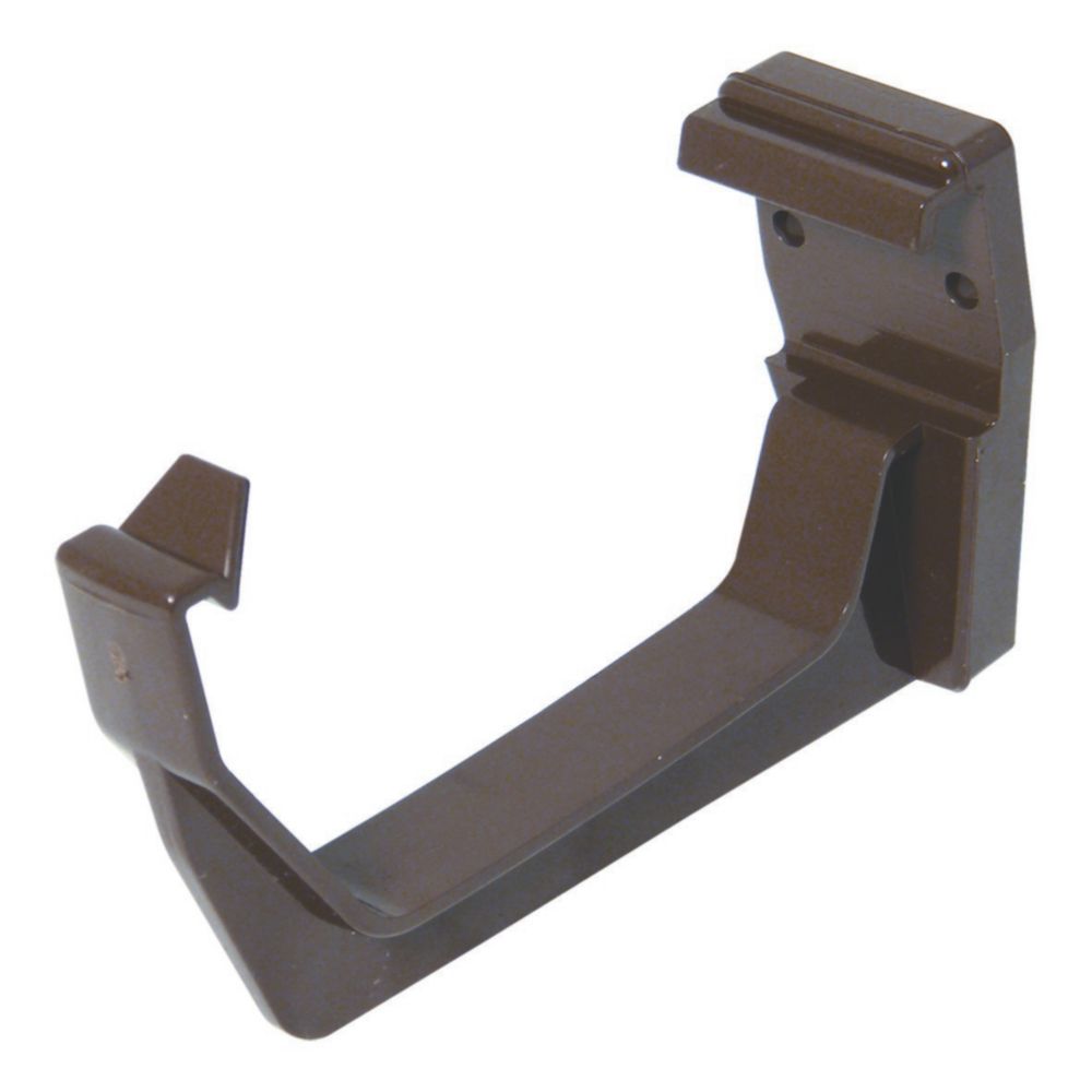 Image of FloPlast Square Fascia Brackets Brown 114mm 10 Pack 