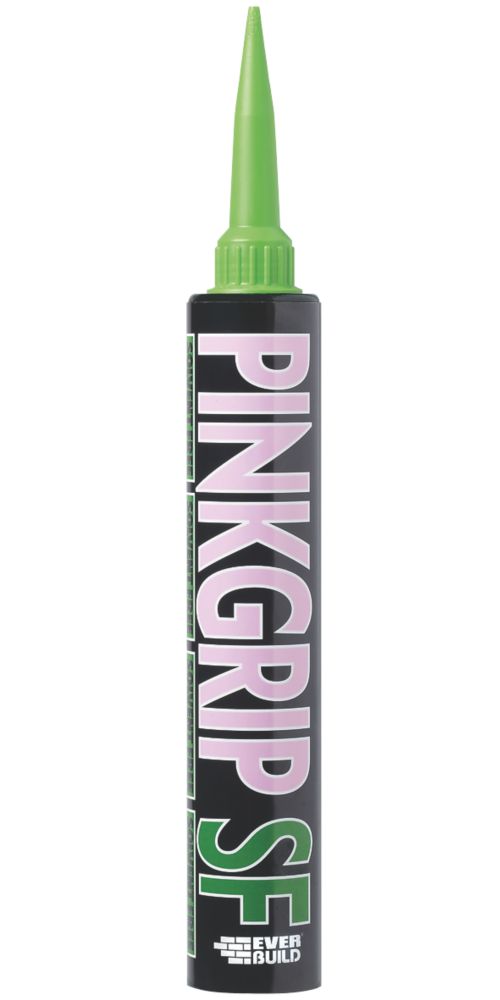 Image of Everbuild Pinkgrip Solvent-Free Grab Adhesive Pink 350ml 