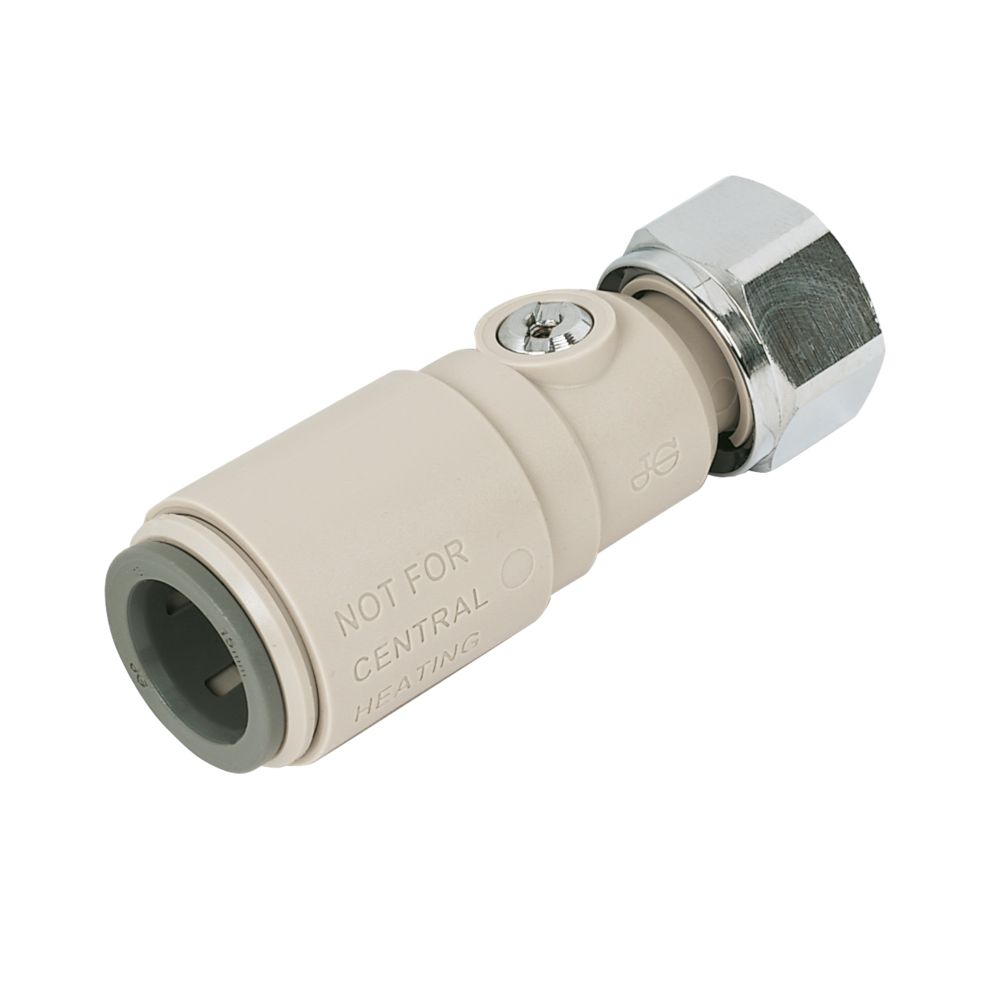 Image of JG Speedfit Straight Valve & Tap Connector 15mm x 1/2" 