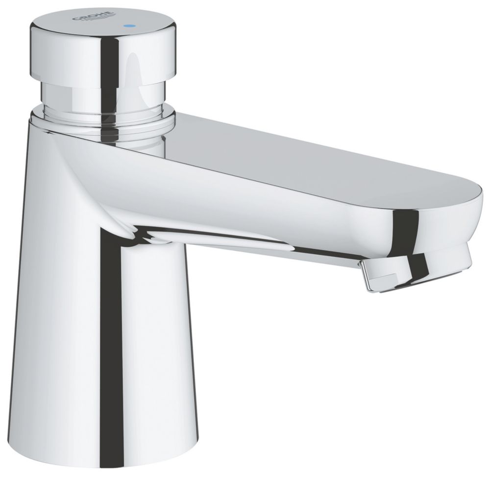 Image of Grohe Euroeco Cosmopolitan CT Self-Closing Pillar Tap Chrome 