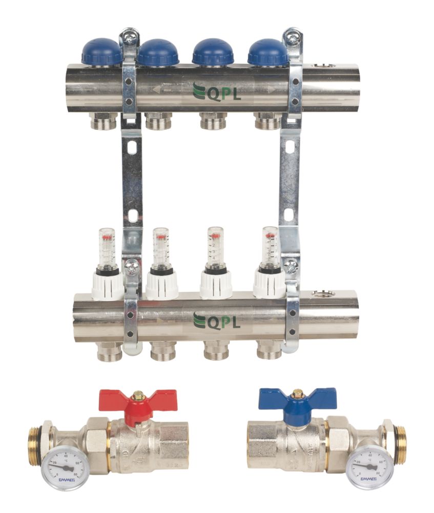 Image of Pipelife 4-Port Underfloor Heating Manifold 