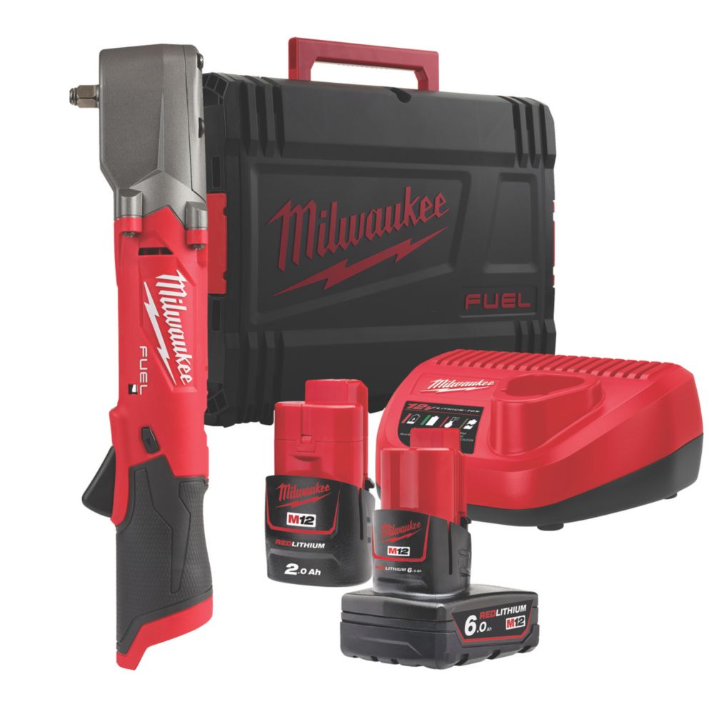 Image of Milwaukee M12 FRAIWF38-622X FUEL 12V 2 x 2.0 / 6.0Ah Li-Ion RedLithium Brushless Cordless 3/8" Right Angle Impact Wrench 