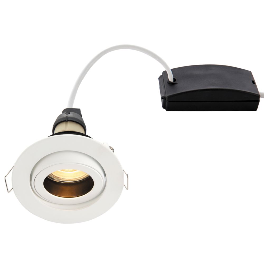 Image of LAP Cast Baffle Tilt Anti-Glare Recessed Downlight White 