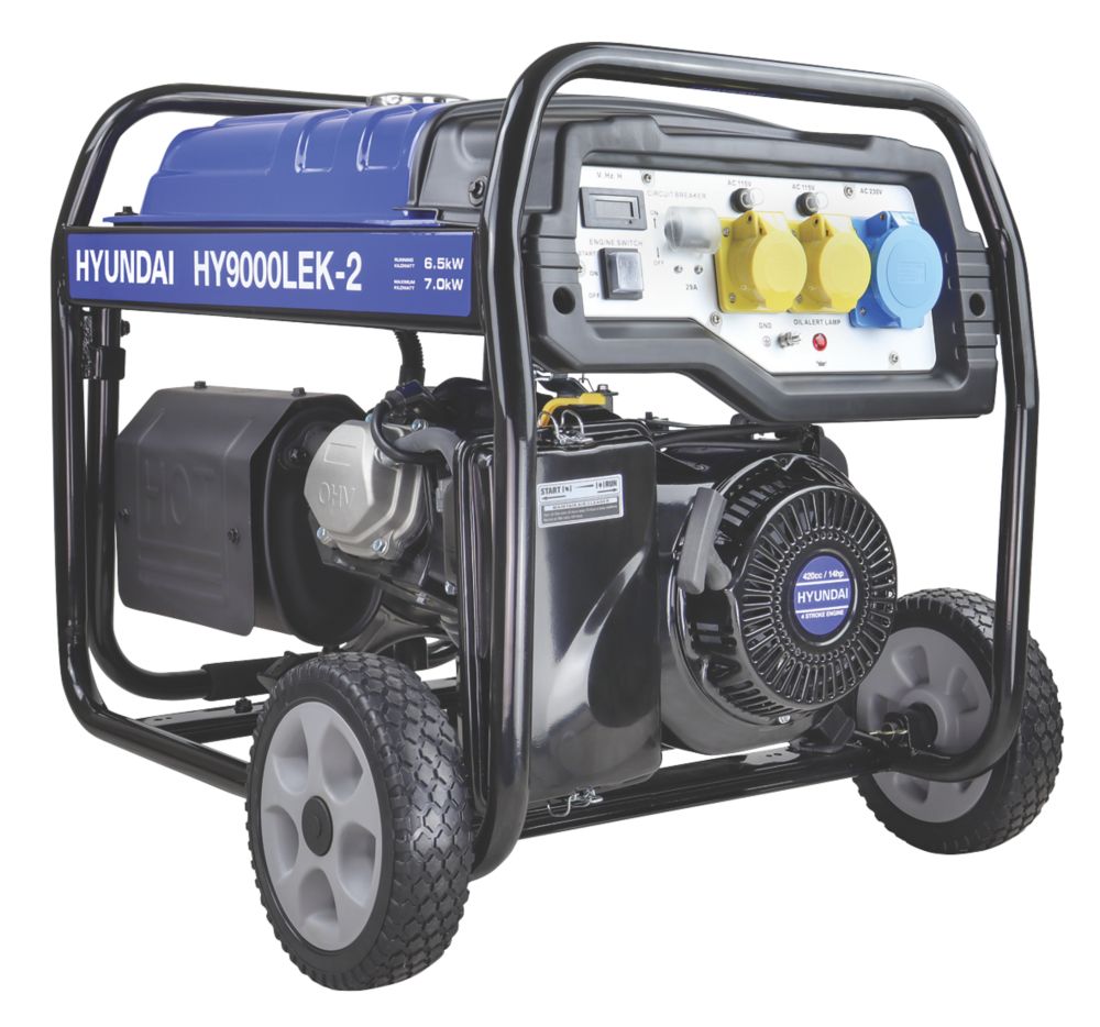 Image of Hyundai HY9000LEK-2 7kW Site Petrol Generator 230V 