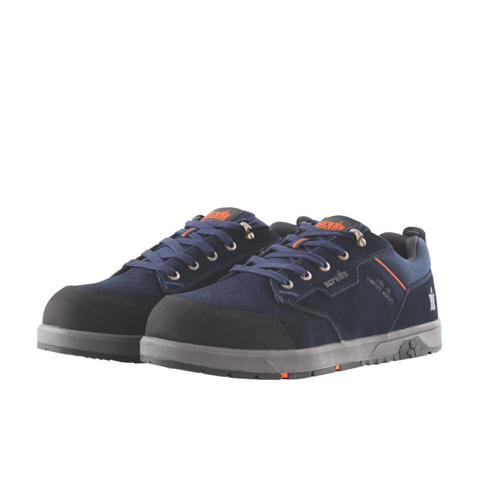 Image of Scruffs Halo 3 Safety Trainers Navy Size 9 