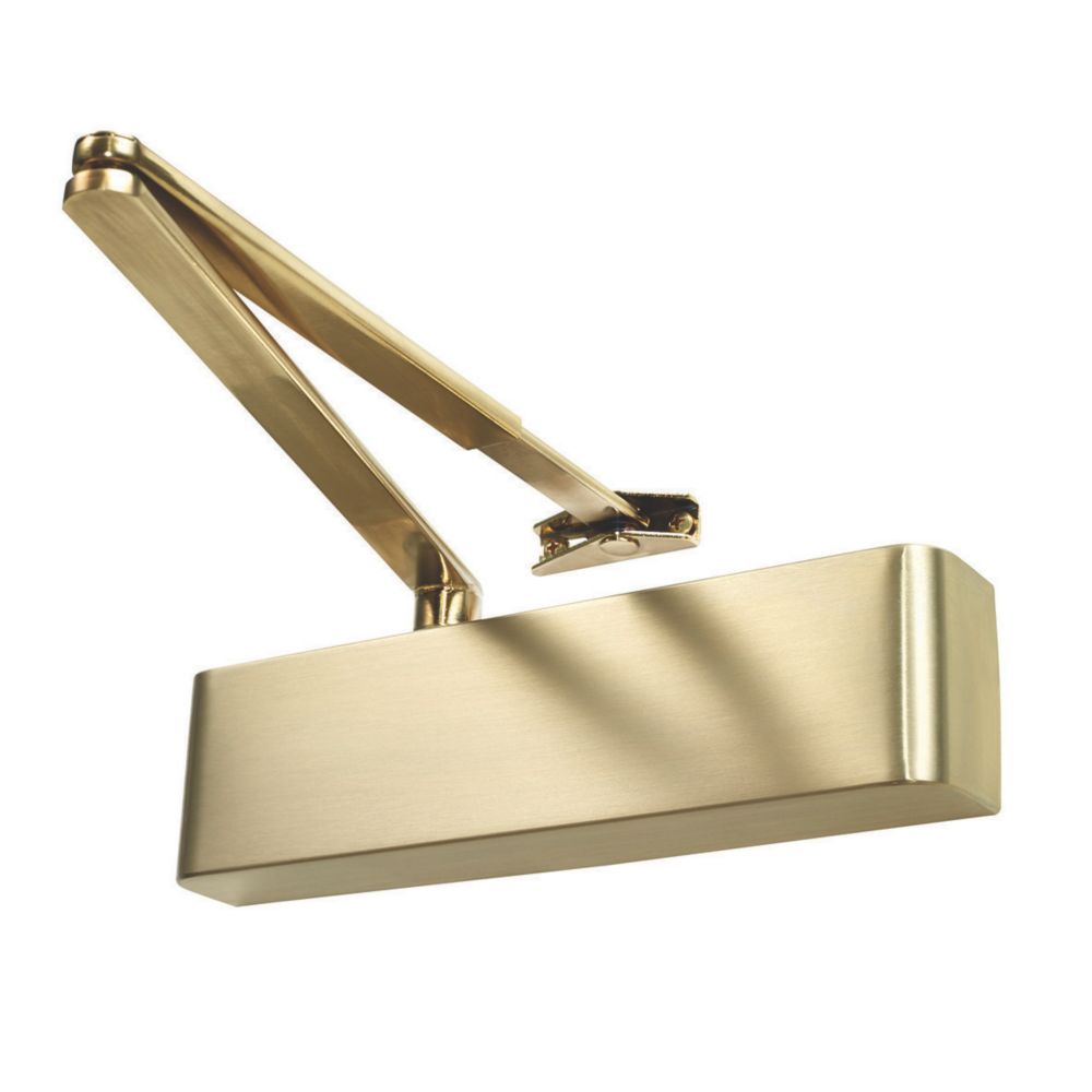 Image of Rutland TS.9205 Fire Rated Overhead Door Closer Satin Brass 