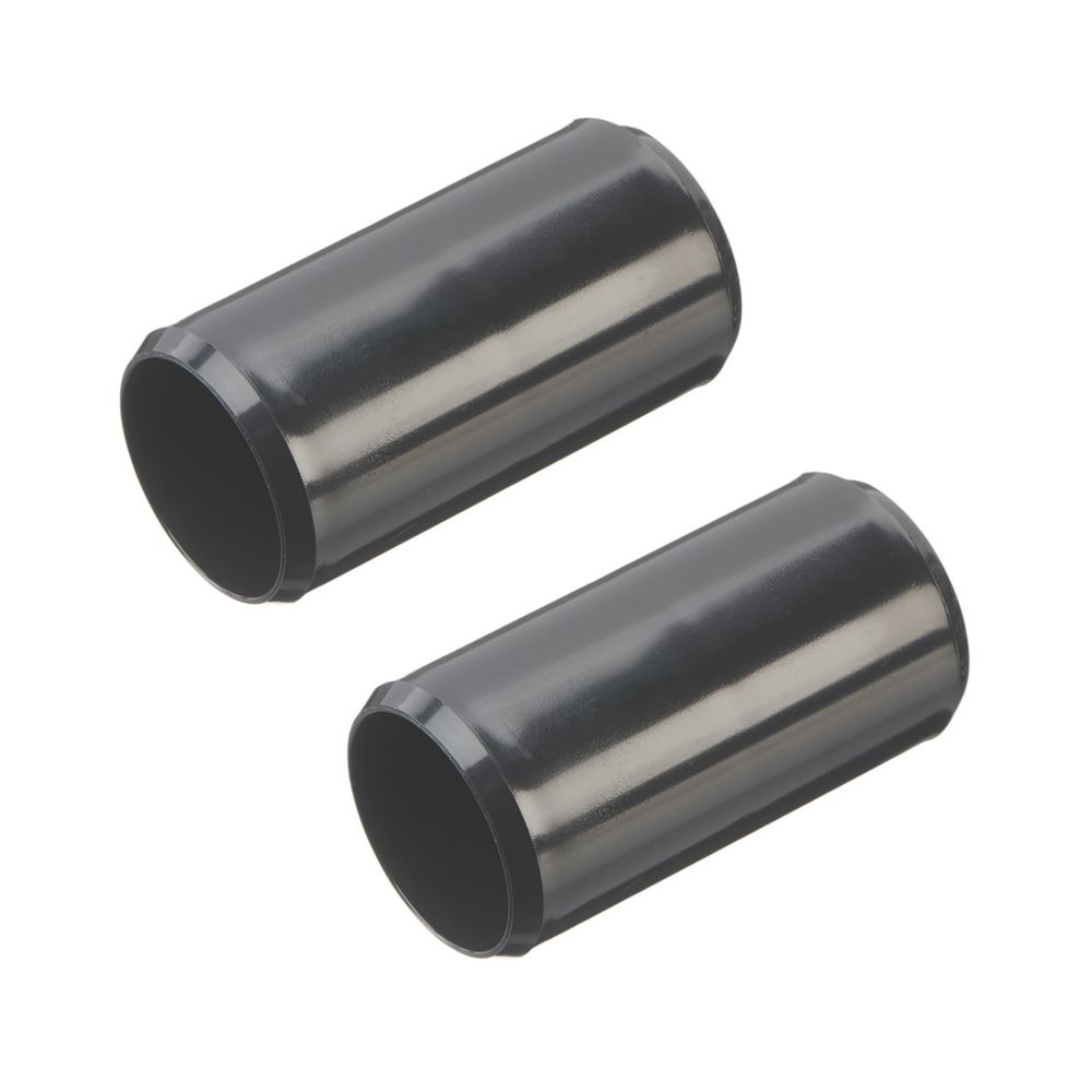 Image of Deta TTE Conduit Couplers 25mm Black 2 Pack 