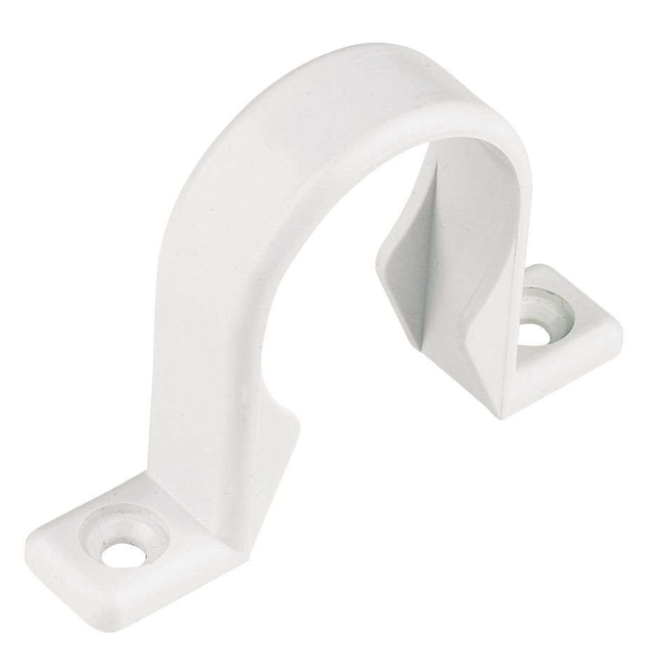Image of FloPlast Push-Fit Waste Pipe Clips White 32mm 20 Pack 