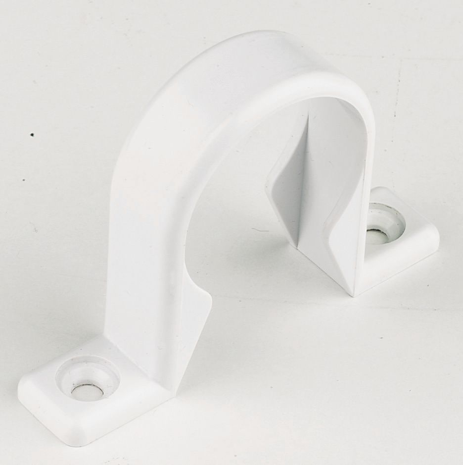 Image of FloPlast Push-Fit Waste Pipe Clips White 32mm 20 Pack 