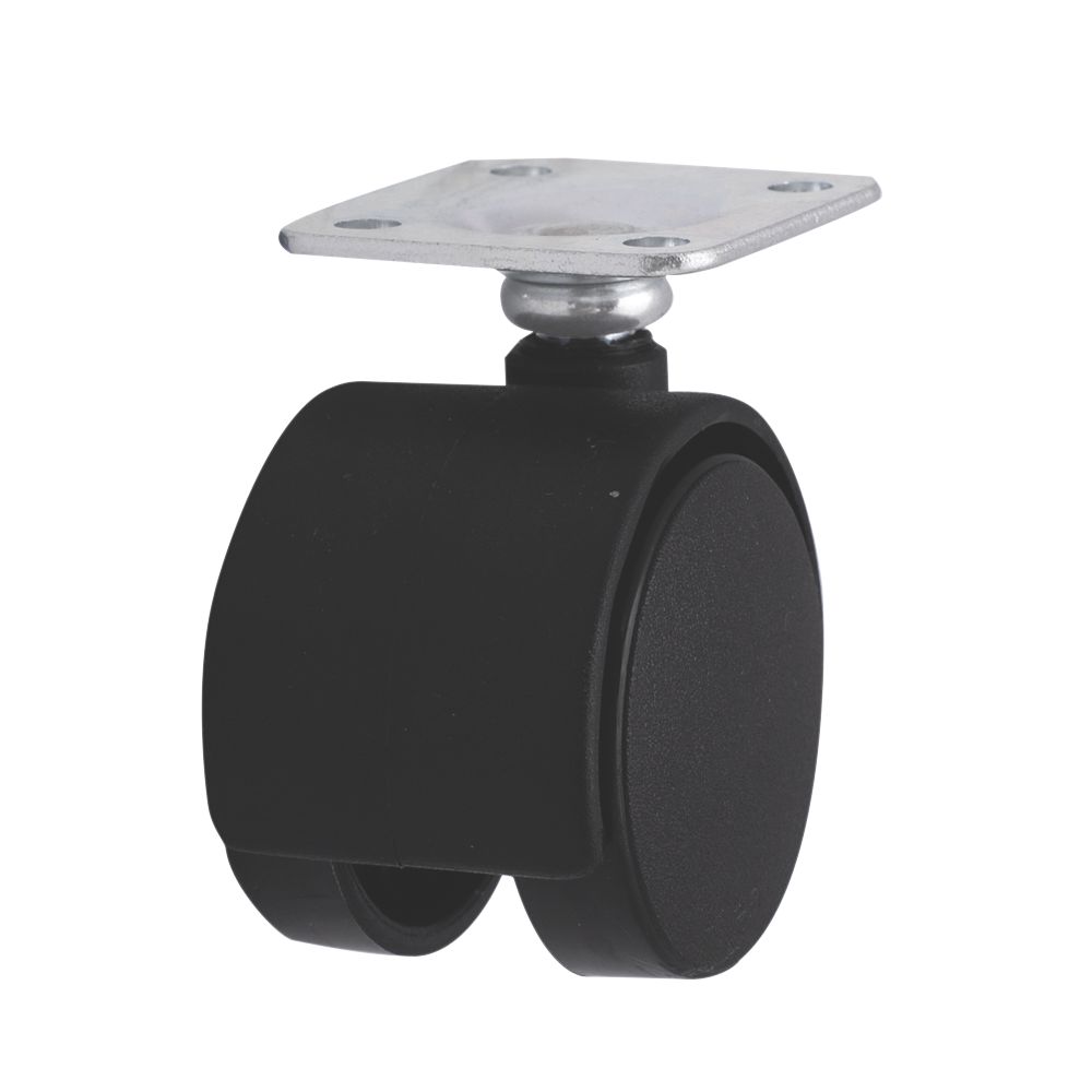 Image of Twin Wheel Swivel Castor Set 41mm 4 Pieces 