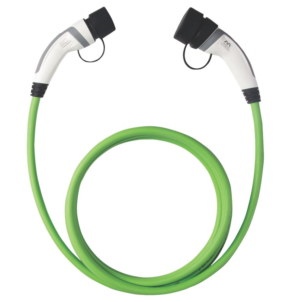 Image of Masterplug 32A 22kW 3-Phase Mode 3 Type 2 Plug EV Charging Cable 5m 