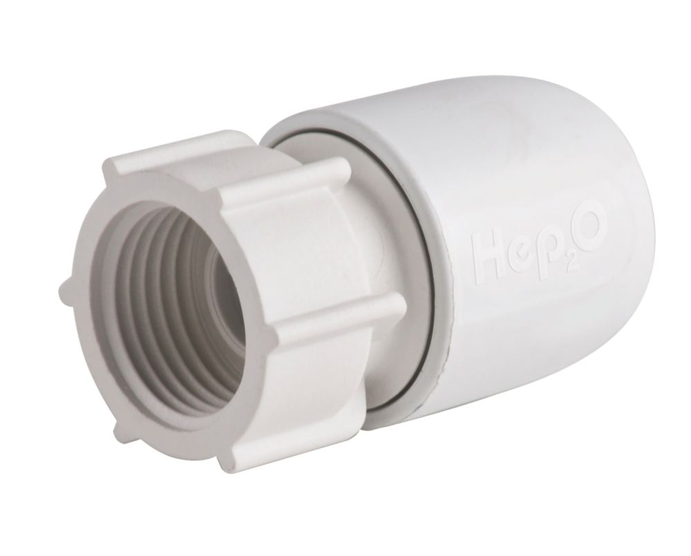 Image of Hep2O Hand-Titan Plastic Push-Fit Straight Tap Connector 15mm x 1/2" 