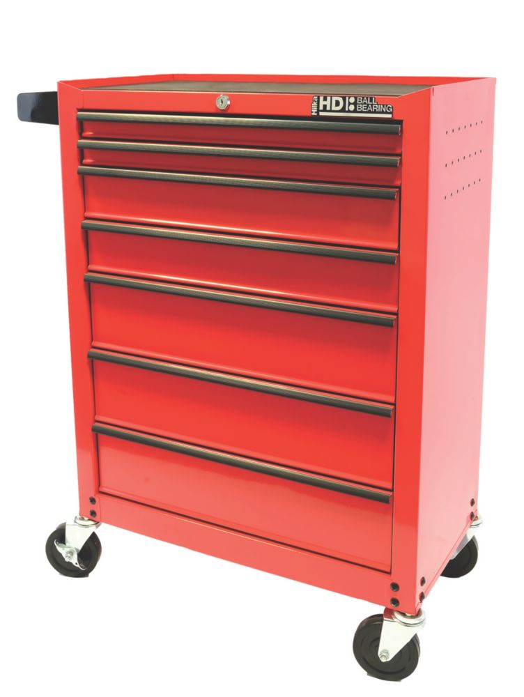 Image of Hilka Pro-Craft 7-Drawer Mobile Trolley with Ball Bearing Drawer Slides 