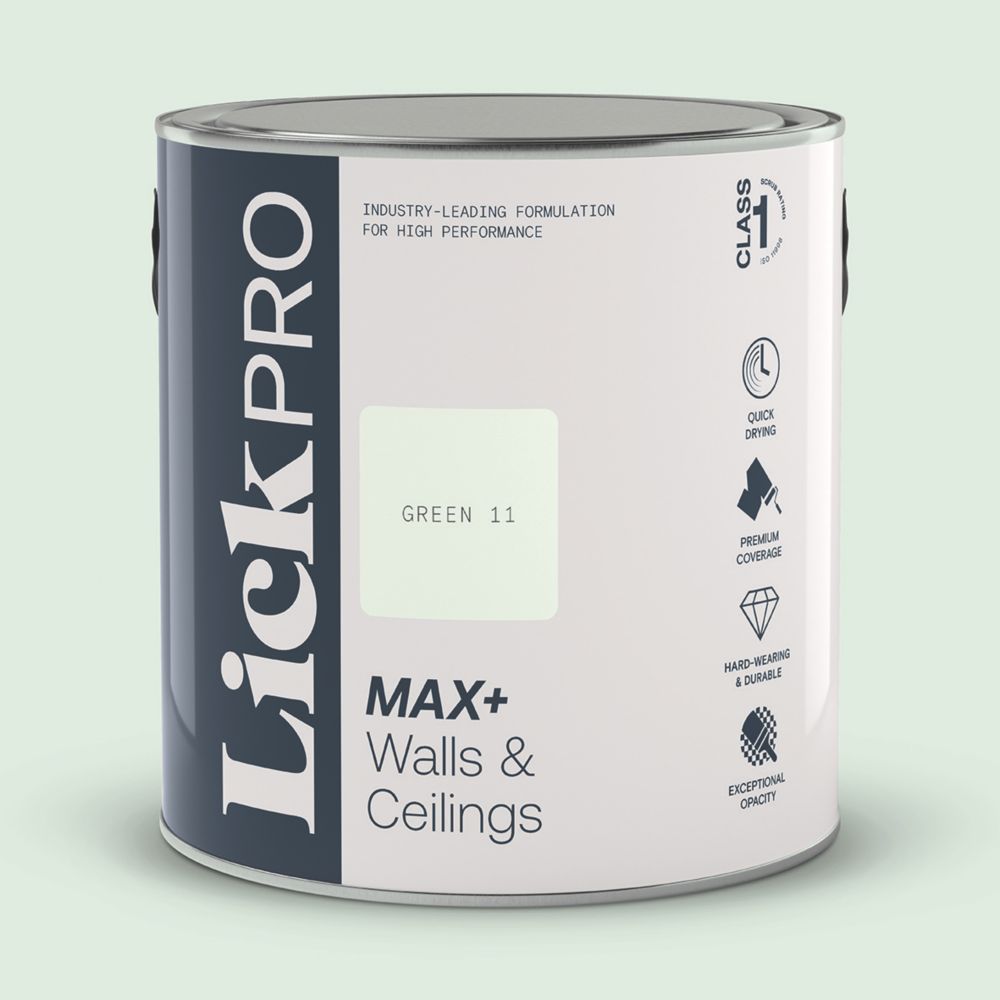 Image of LickPro Matt Green 11 Emulsion Paint 2.5Ltr 