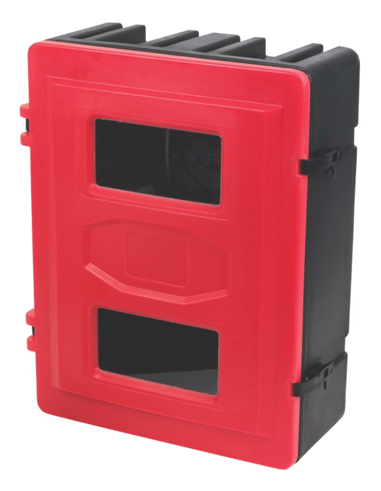 Image of HS72 Double Fire Extinguisher Cabinet 585mm x 270mm x 720mm Red / Black 