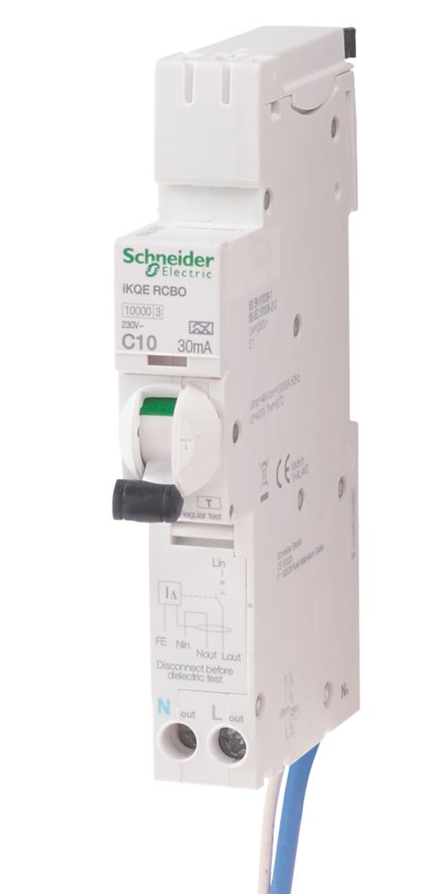 Image of Schneider Electric iKQ 10A 30mA SP & N Type C 3-Phase RCBOs 