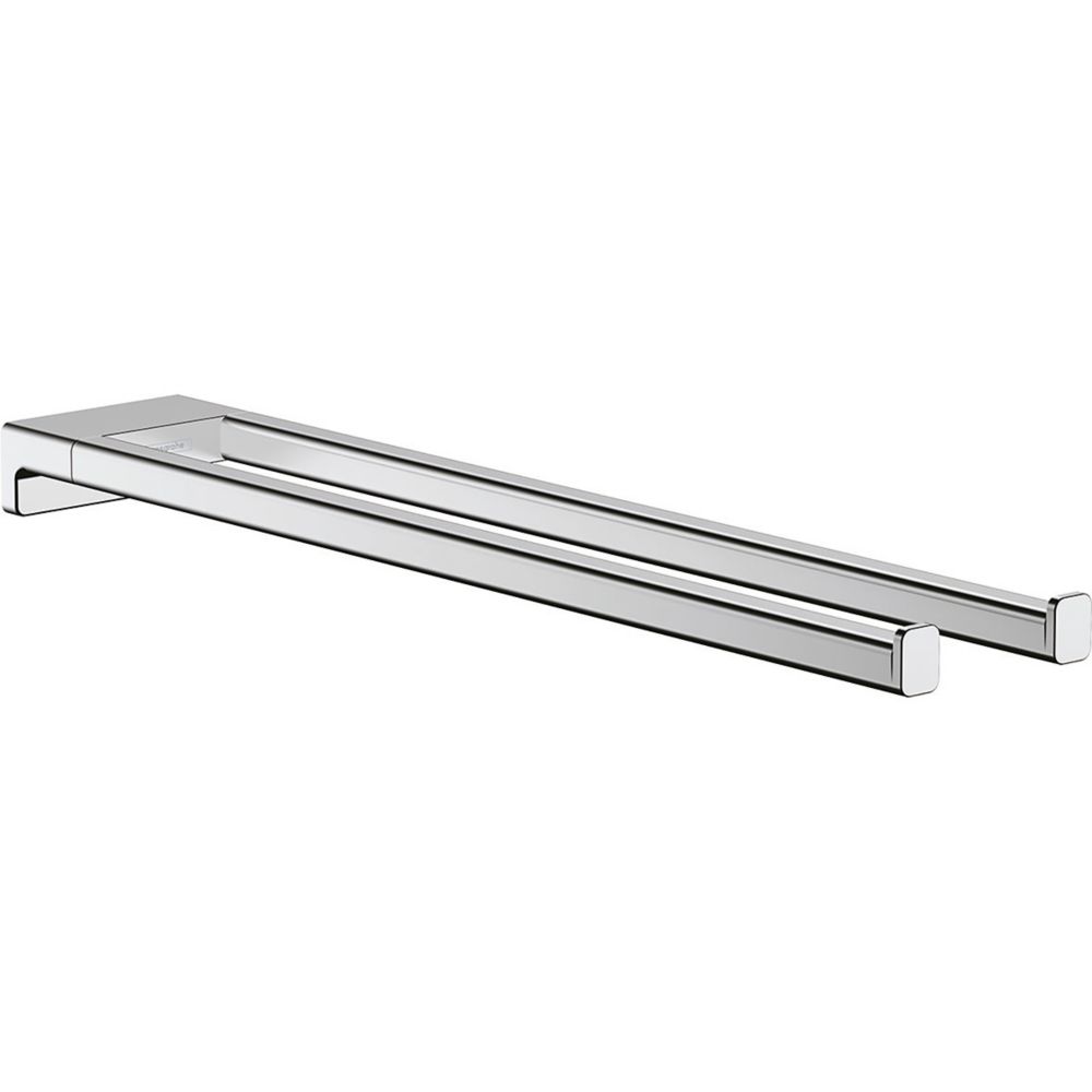Image of Hansgrohe AddStoris Twin-Handle Towel Holder Chrome 80mm x 445mm x 32mm 