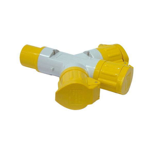 Image of Masterplug 16A 3-Way Splitter 110V 