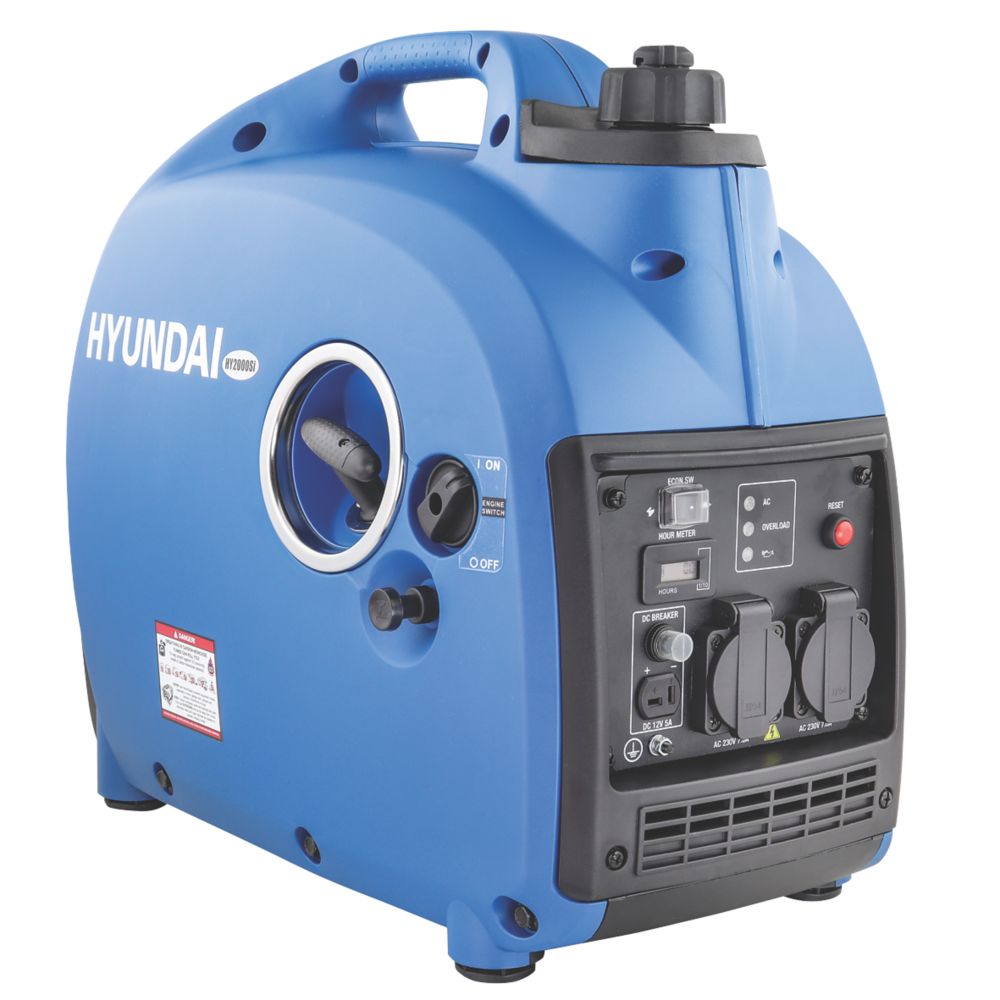 Image of Hyundai HY2000Si 1600W Portable Petrol Inverter Generator 230V 