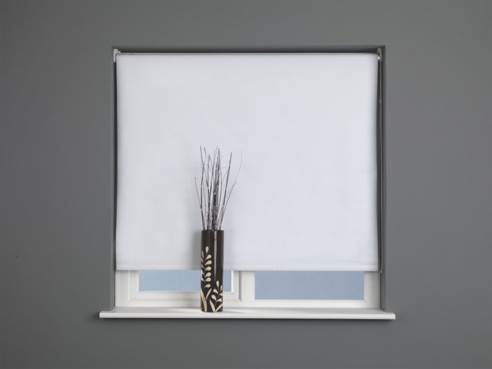 Image of Polyester Roller Blackout Blind White 900mm x 1700mm Drop 
