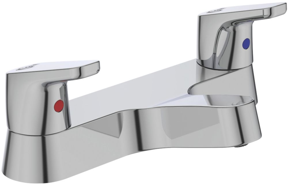 Image of Ideal Standard Dot 2.0 Surface-Mounted Bath Filler Tap Silver 