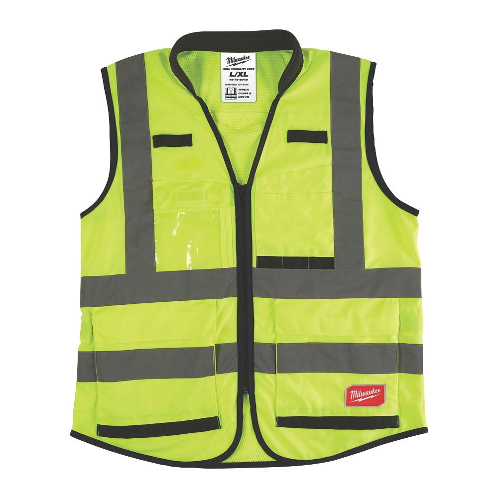 Image of Milwaukee Premium Hi-Vis Vest Yellow Large / X Large 41" Chest 