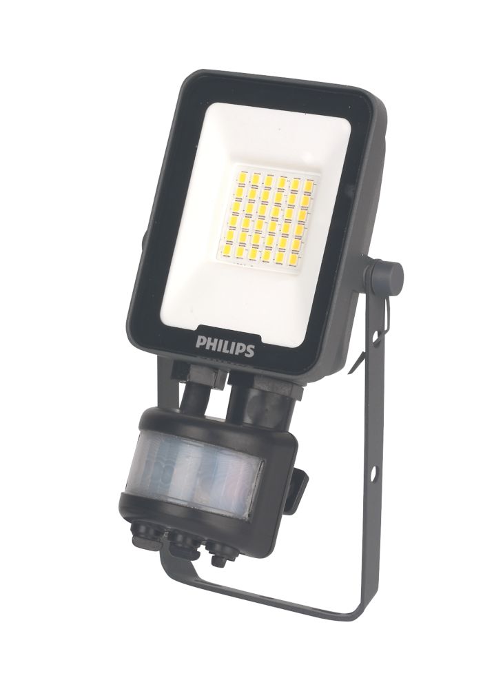 Image of Philips Ledinaire Outdoor LED Floodlight With PIR & Photocell Sensor Grey 10W 1200lm 