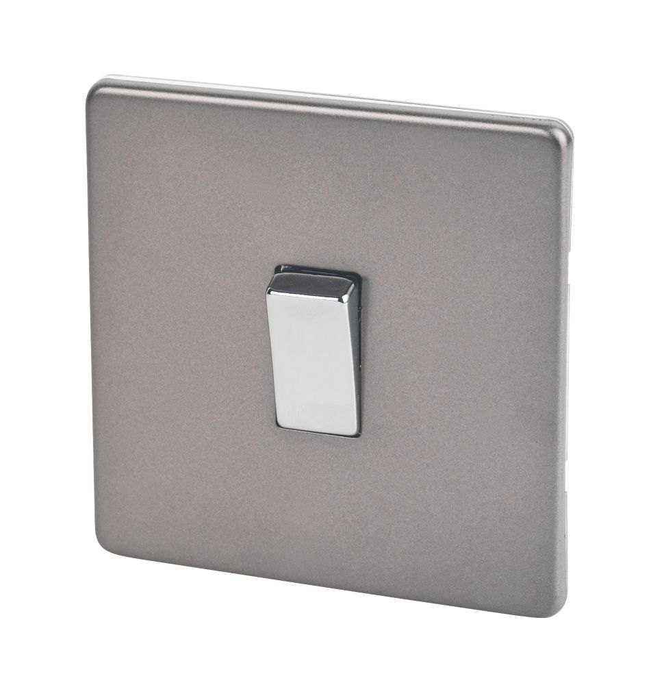 Image of Varilight 10AX 1-Gang Intermediate Switch Slate Grey 