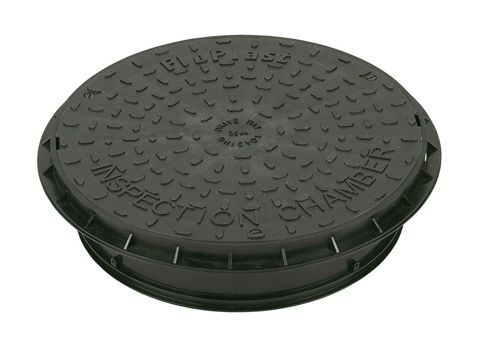 Image of FloPlast Push-Fit Round Inspection Chamber Cover & Frame 450mm 
