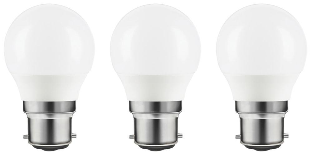 Image of LAP BC Mini Globe LED Light Bulb 470lm 4.2W 3 Pack 