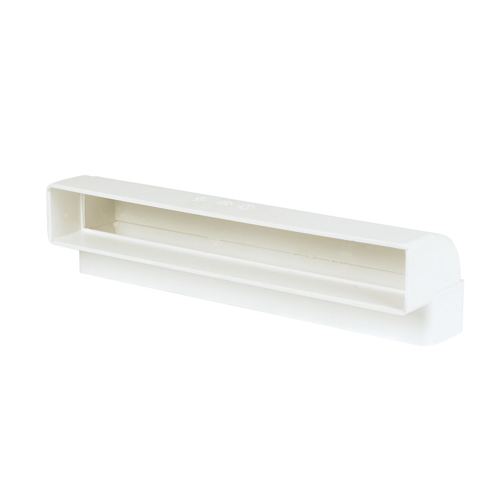 Image of Manrose Rectangular Flat Channel Vertical 90Â° Bend White 225mm 