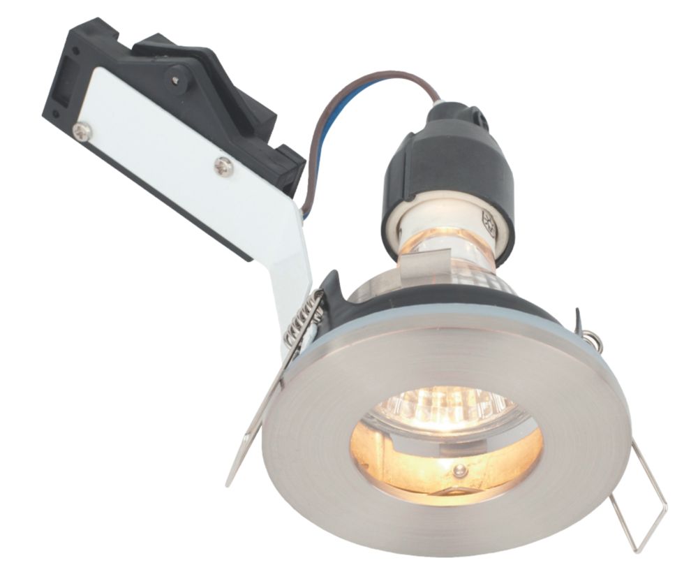 Image of LAP Fixed Bathroom Downlight Brushed Chrome 