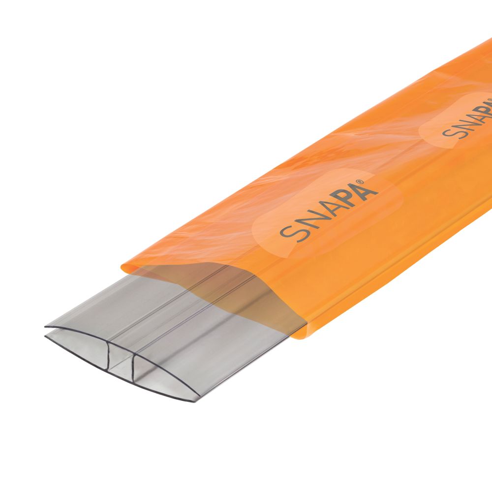 Image of SNAPA Clear 16mm H-Section Glazing Bar 3000mm x 60mm 