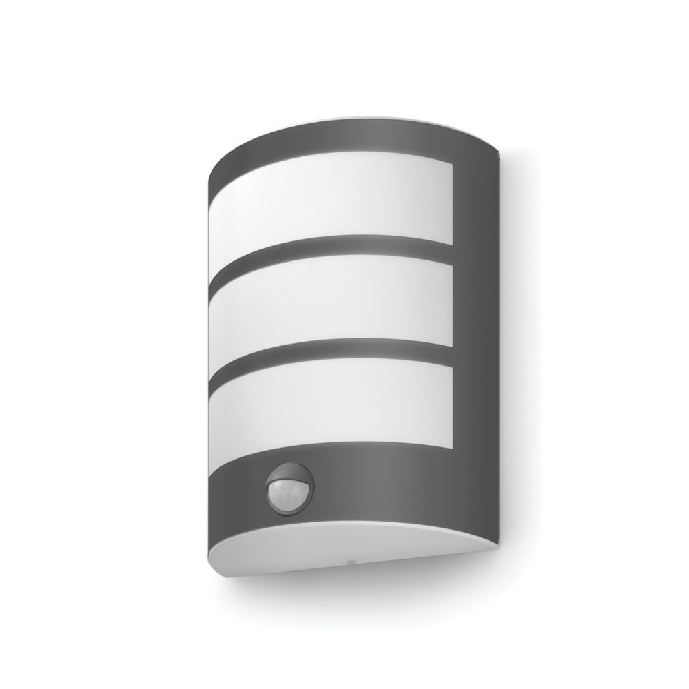 Image of Philips Python Outdoor LED Wall Light With PIR Sensor Anthracite 6W 450lm 