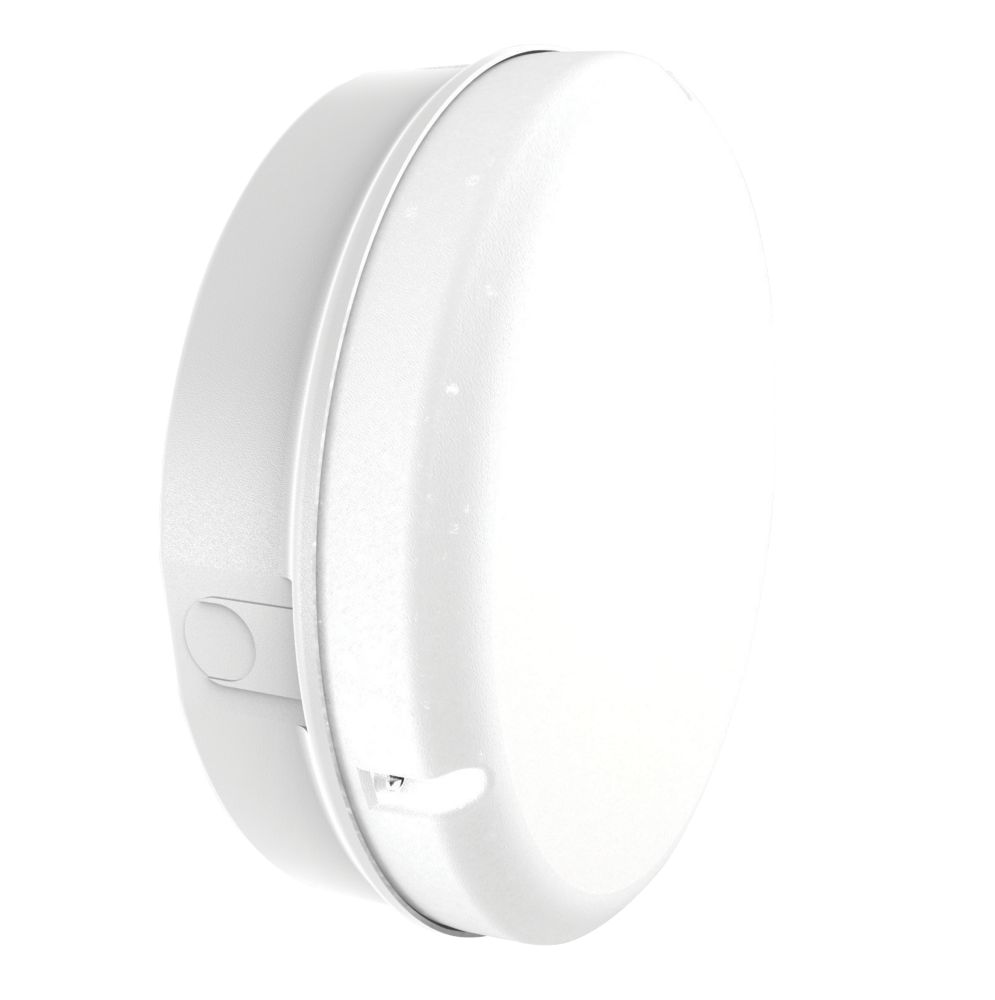 Image of Luceco Mosi Indoor & Outdoor Maintained Emergency Round LED Bulkhead White 12W 1150lm 