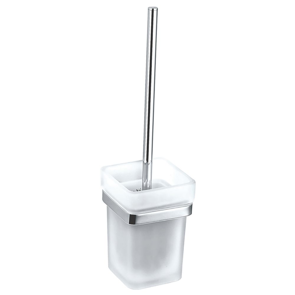 Image of Aqualux York Toilet Brush Holder Chrome 