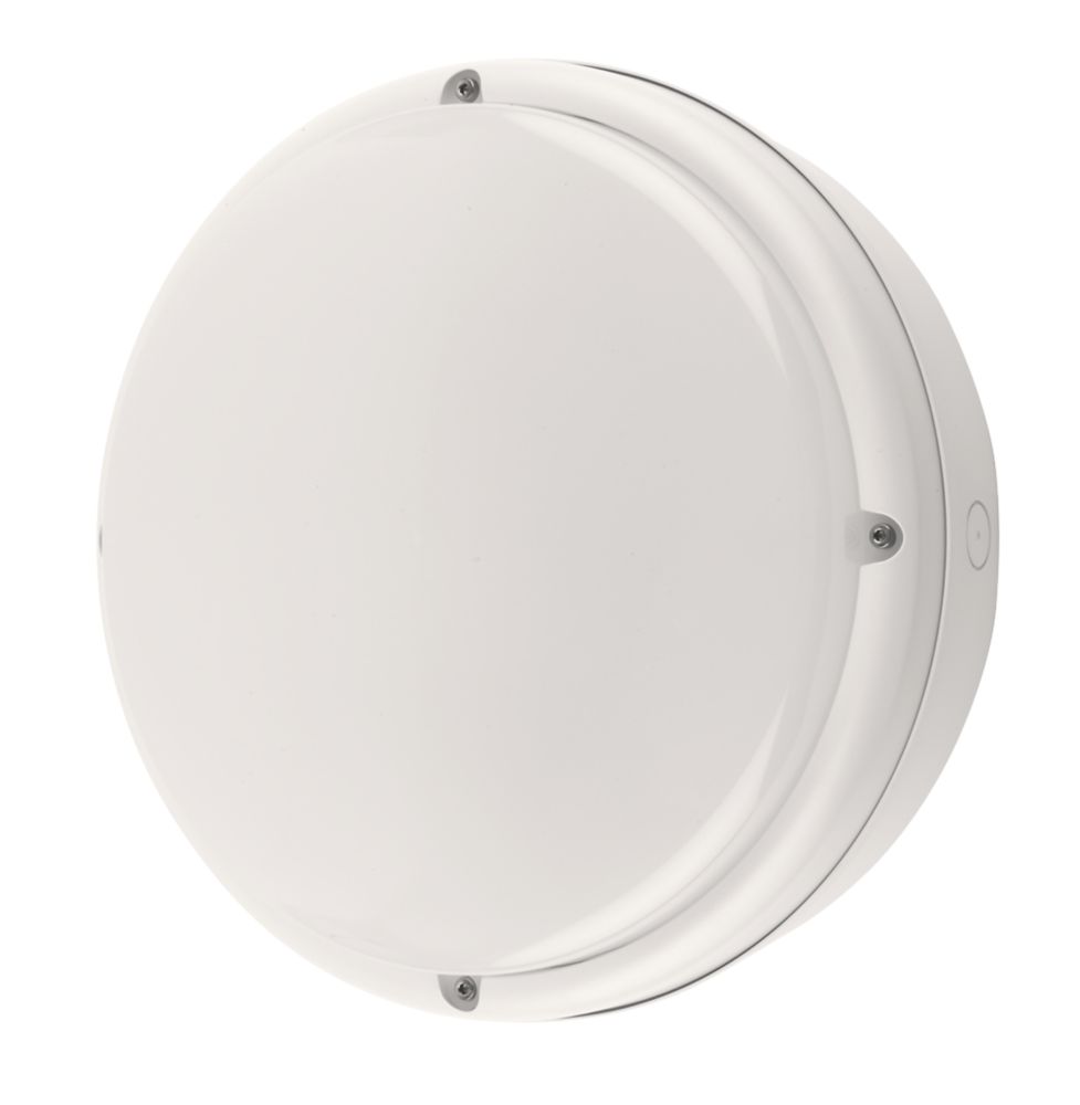 Image of Philips Ledinaire Indoor & Outdoor Round LED Bulkhead With Microwave Sensor White 19W 1700lm 