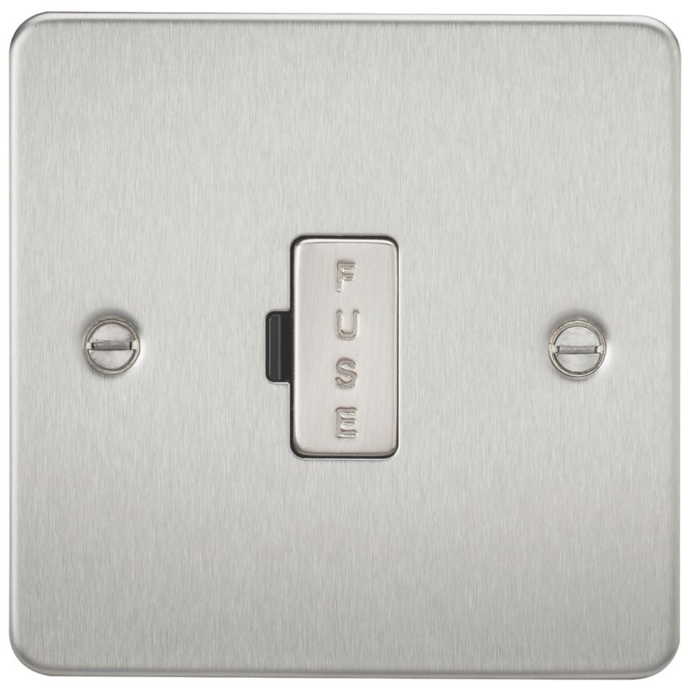 Image of Knightsbridge 13A Unswitched Fused Spur Brushed Chrome 
