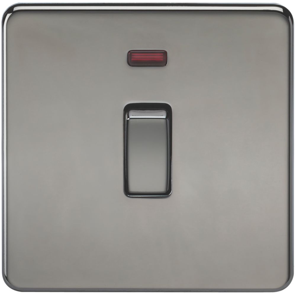 Image of Knightsbridge 20A 1-Gang DP Control Switch Black Nickel with LED 