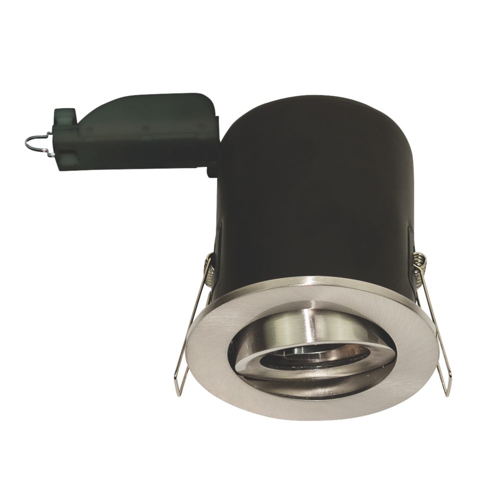 Image of LAP Adjustable Fire Rated Downlight Brushed Steel 