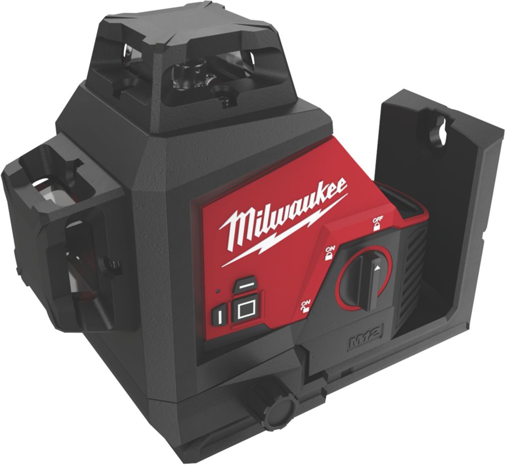 Image of Milwaukee M123PL-0 12V Li-Ion RedLithium Green Self-Levelling Multi-Line Laser Level - Bare 