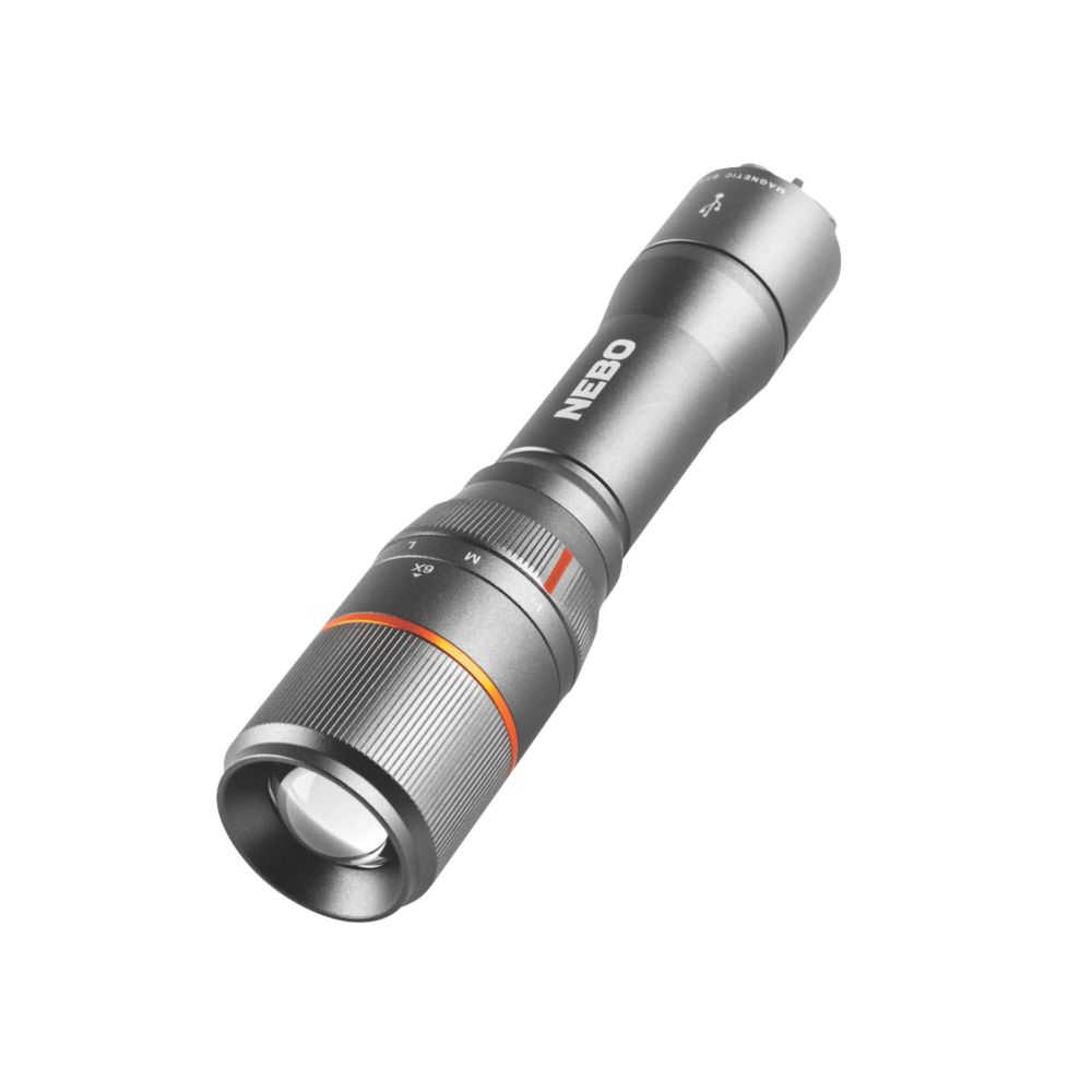 Image of Nebo Davinci 1000 Rechargeable LED Handheld Torch Grey 1000lm 