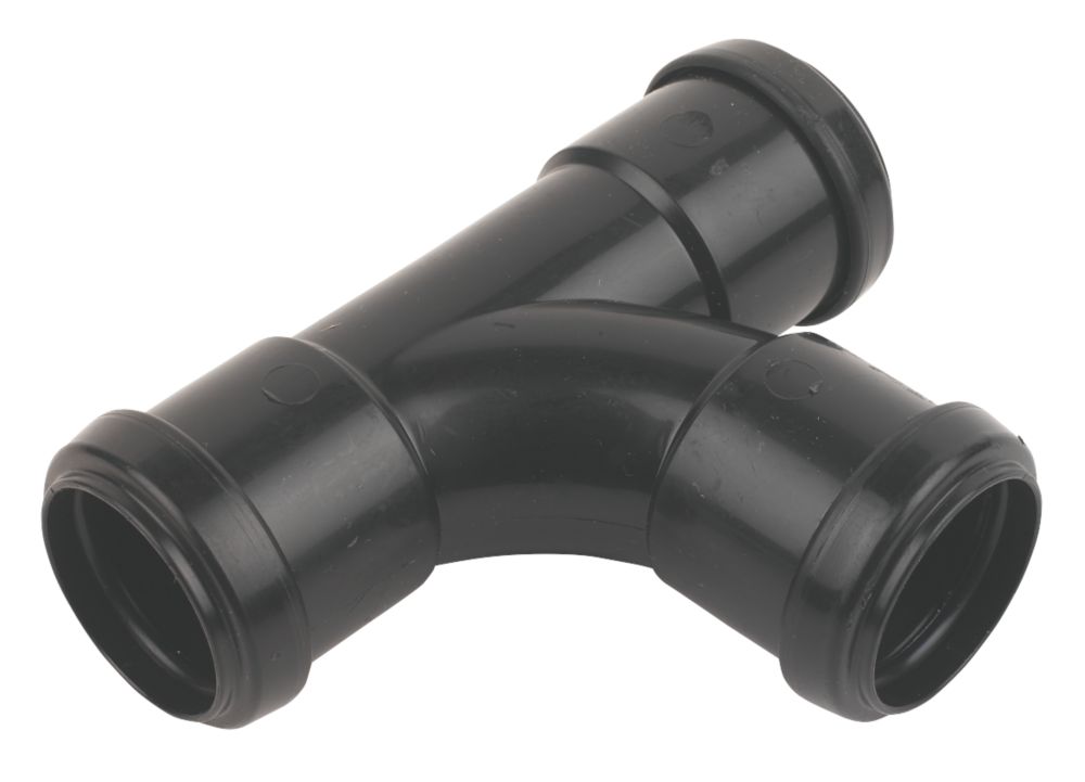 Image of FloPlast Push-Fit Equal Tee Black 32mm 