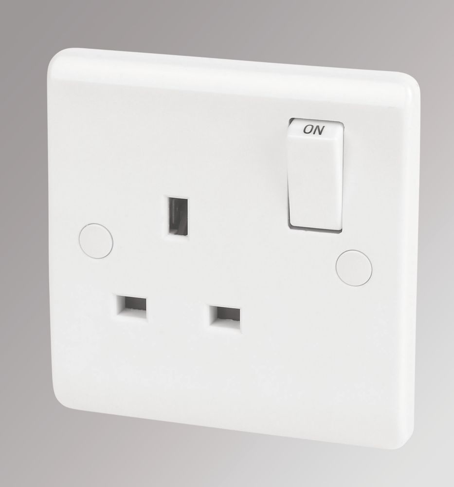 Image of LAP 13A 1-Gang DP Switched Plug Socket White 