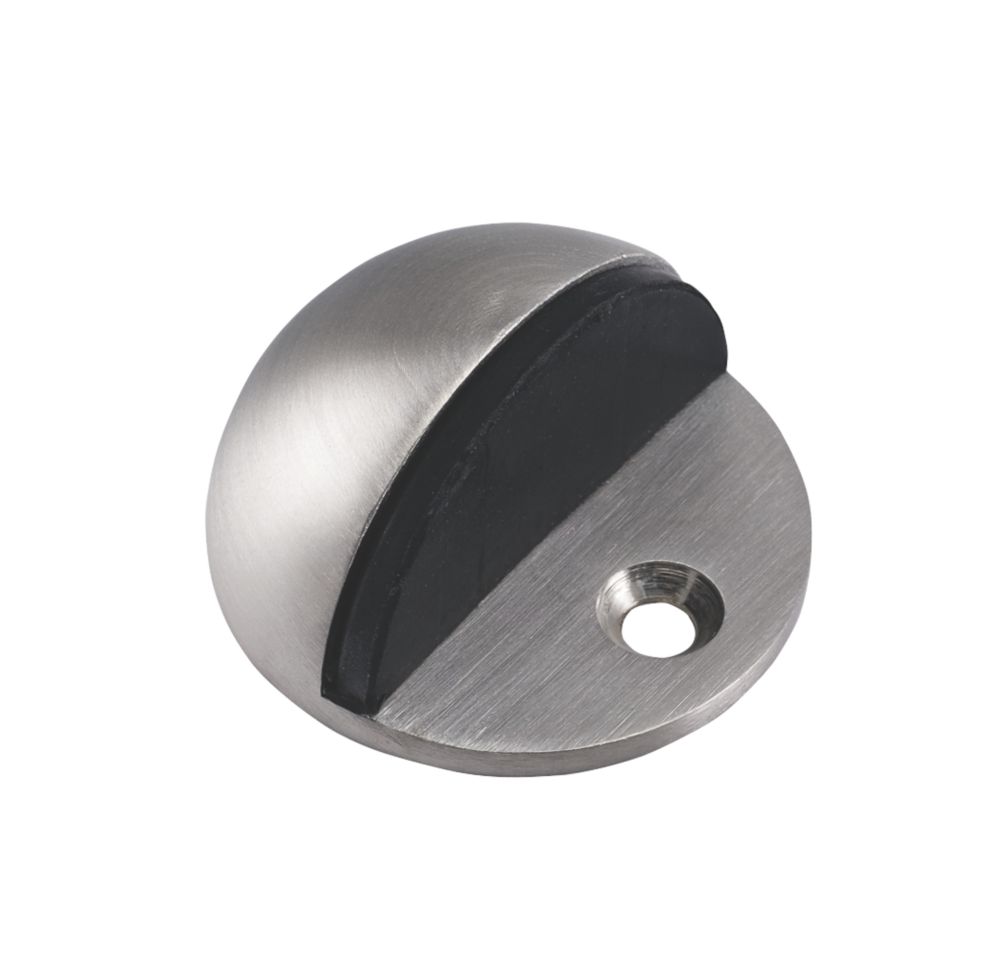 Image of Eclipse Oval Door Stop 45 x 25mm Satin Stainless Steel 