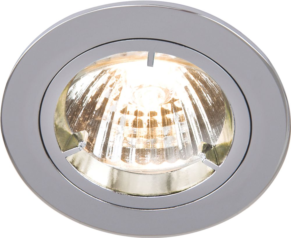 Image of Knightsbridge Fixed Recessed Downlight Chrome 