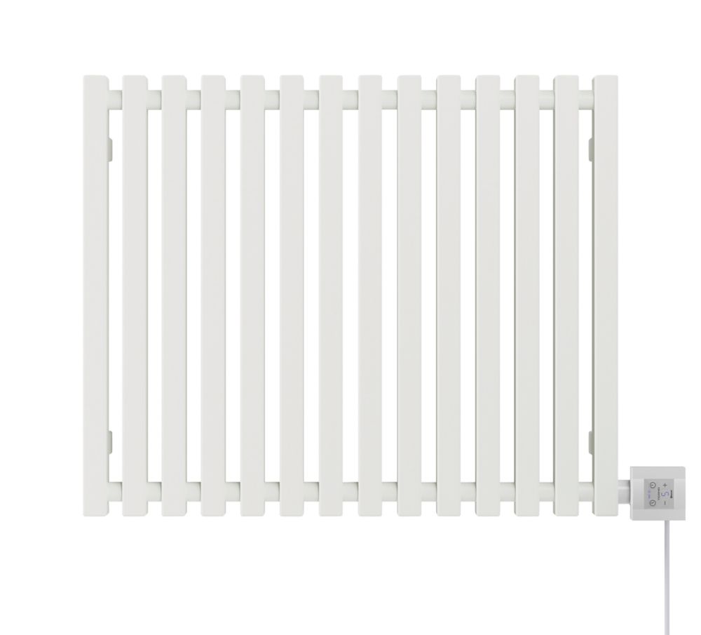 Image of Terma Triga E Wall-Mounted Oil-Filled Radiator Textured White 600W 680mm x 560mm 